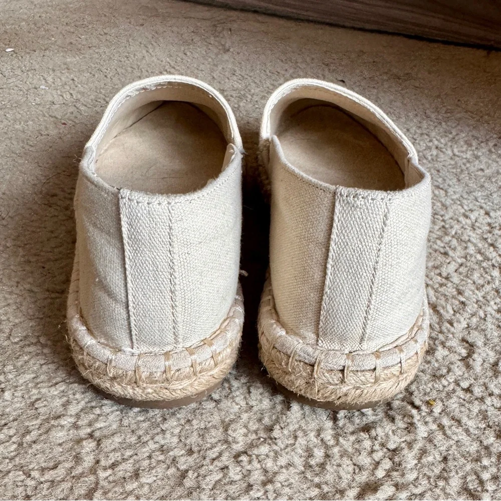 Target's  Women's A New Day cream colored black tip espadrilles